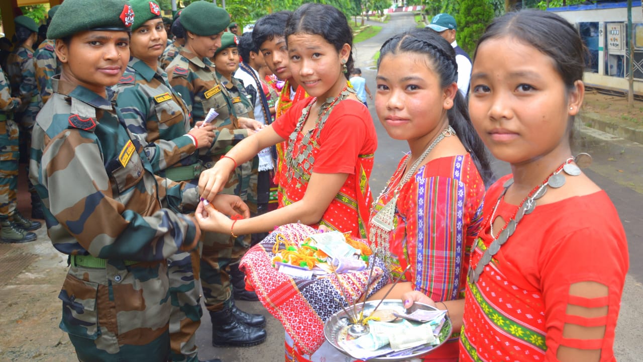 Assam Rifles celebrates Raksha Bandhan with children of Kalyan Ashram ...
