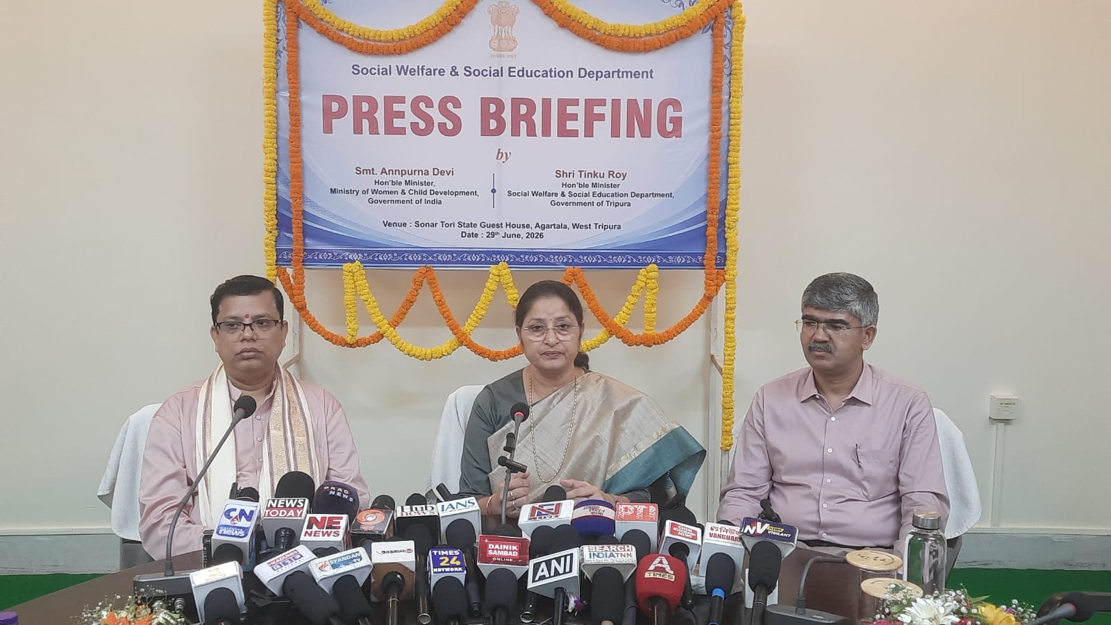 Tripura emerging as model state under double-engine government: Union Minister Annapurna Devi